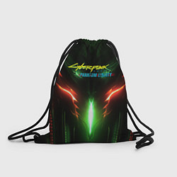Рюкзак-мешок Киберпанк 2077 призрачная свобода зеленое свечение, цвет: 3D-принт