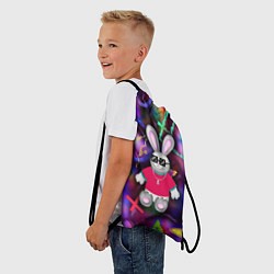 Рюкзак-мешок Кролик в футболке, цвет: 3D-принт — фото 2