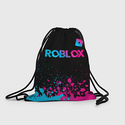 Рюкзак-мешок Roblox - neon gradient: символ сверху, цвет: 3D-принт
