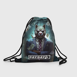 Рюкзак-мешок Payday 3 bear, цвет: 3D-принт