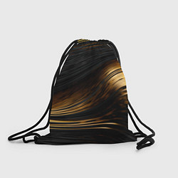 Рюкзак-мешок Black gold waves, цвет: 3D-принт