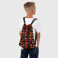 Рюкзак-мешок Оранжевые звенья, цвет: 3D-принт — фото 2