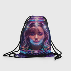 Рюкзак-мешок Девушка в кристалле, цвет: 3D-принт