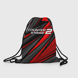 Рюкзак-мешок Counter strike 2 - красный спортивный, цвет: 3D-принт