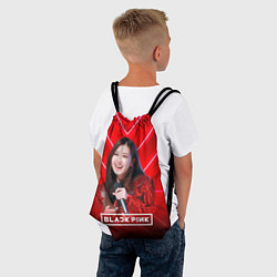 Рюкзак-мешок Rose Blackpink red, цвет: 3D-принт — фото 2
