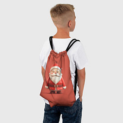 Рюкзак-мешок Пластилиновый Дед Мороз, цвет: 3D-принт — фото 2
