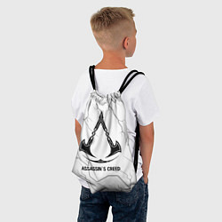 Рюкзак-мешок Assassins Creed glitch на светлом фоне, цвет: 3D-принт — фото 2