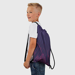 Рюкзак-мешок Лучи - фиолетовый и розовый - Хуф и Ся, цвет: 3D-принт — фото 2