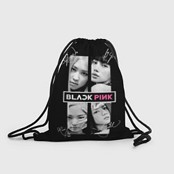 Рюкзак-мешок Blackpink - Autographs, цвет: 3D-принт
