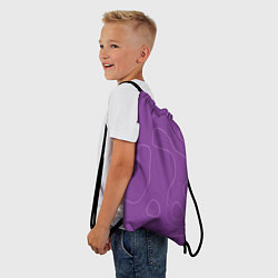 Рюкзак-мешок Объемные разводы - яркий фиолетовый - узор Хуф и С, цвет: 3D-принт — фото 2