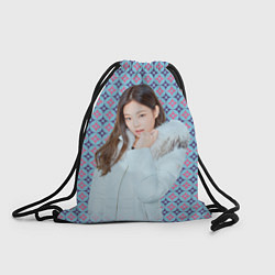 Рюкзак-мешок Blackpink Jennie Kim Blackpink winter style, цвет: 3D-принт