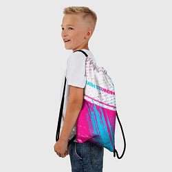 Рюкзак-мешок Death Stranding neon gradient style: символ сверху, цвет: 3D-принт — фото 2