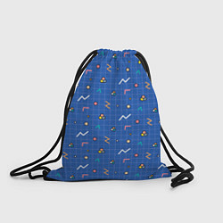 Рюкзак-мешок Figures on blue, цвет: 3D-принт