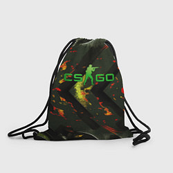 Рюкзак-мешок CSGO green logo, цвет: 3D-принт