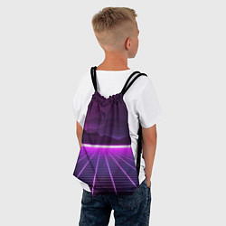 Рюкзак-мешок Неоновые звёздные горы, цвет: 3D-принт — фото 2