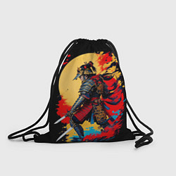 Рюкзак-мешок Японский самурай - закат, цвет: 3D-принт
