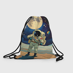 Рюкзак-мешок Космонавт в ледяной пустыне, цвет: 3D-принт