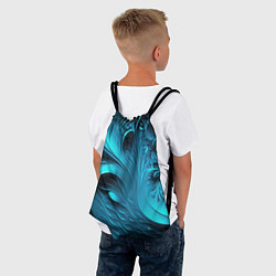 Рюкзак-мешок Неоновые объемные узоры, цвет: 3D-принт — фото 2