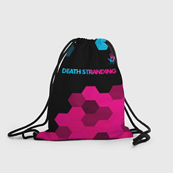 Рюкзак-мешок Death Stranding - neon gradient: символ сверху, цвет: 3D-принт