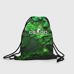 Рюкзак-мешок CS GO green abstract, цвет: 3D-принт