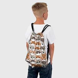 Рюкзак-мешок Паттерн милые котики, цвет: 3D-принт — фото 2