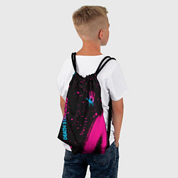 Рюкзак-мешок Death Stranding - neon gradient: надпись, символ, цвет: 3D-принт — фото 2