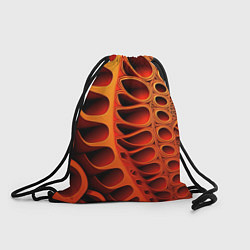 Рюкзак-мешок Объемная оранжевая абстракция, цвет: 3D-принт