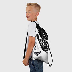 Рюкзак-мешок Smile - black and white, цвет: 3D-принт — фото 2