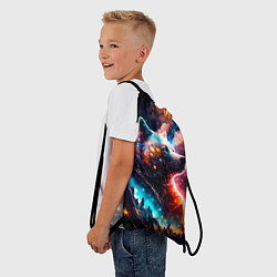 Рюкзак-мешок Космический звездный медведь, цвет: 3D-принт — фото 2
