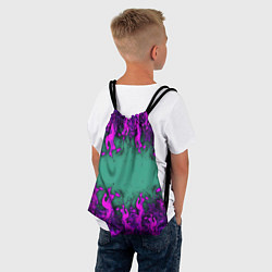 Рюкзак-мешок Фиолетовое пламя, цвет: 3D-принт — фото 2