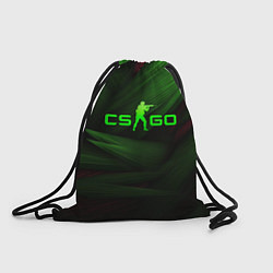 Рюкзак-мешок CS GO green logo, цвет: 3D-принт
