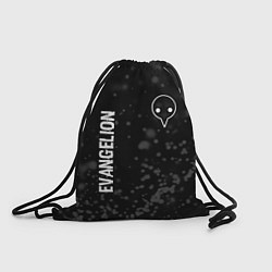 Рюкзак-мешок Evangelion glitch на темном фоне: надпись, символ, цвет: 3D-принт