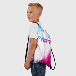 Рюкзак-мешок Fiat neon gradient style: символ сверху, цвет: 3D-принт — фото 2