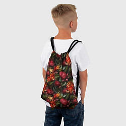 Рюкзак-мешок Тропические цветы, цвет: 3D-принт — фото 2