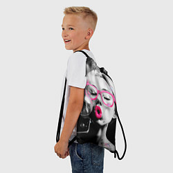 Рюкзак-мешок Девушка и пузыри, цвет: 3D-принт — фото 2