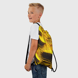 Рюкзак-мешок Желтая объемная текстура, цвет: 3D-принт — фото 2