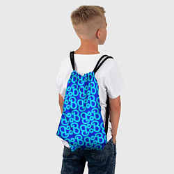 Рюкзак-мешок Логотип Барби - синий паттерн, цвет: 3D-принт — фото 2