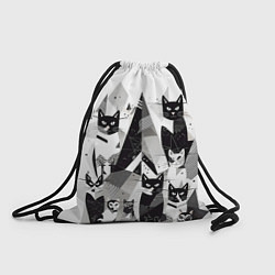 Рюкзак-мешок Абстрактные коты, цвет: 3D-принт
