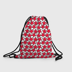 Рюкзак-мешок Ретро звёзды красные, цвет: 3D-принт