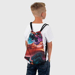 Рюкзак-мешок Красочные переливы волн, цвет: 3D-принт — фото 2