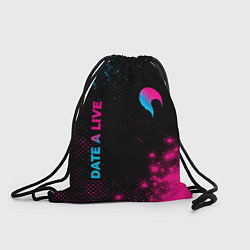 Рюкзак-мешок Date A Live - neon gradient: надпись, символ, цвет: 3D-принт