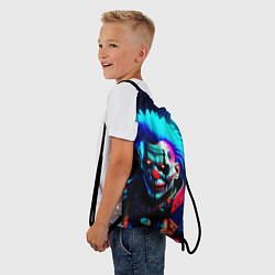Рюкзак-мешок Злой клоун киберпанк, цвет: 3D-принт — фото 2