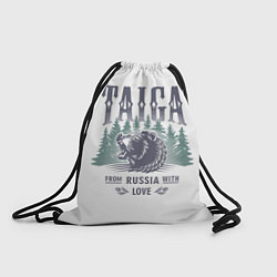 Рюкзак-мешок Тайга - из России с любовью, цвет: 3D-принт