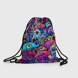 Рюкзак-мешок Кислотные монстры, цвет: 3D-принт