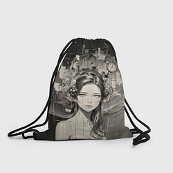 Рюкзак-мешок Девушка потерянная во времени, цвет: 3D-принт