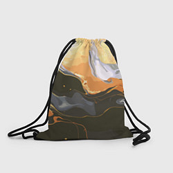 Рюкзак-мешок Черное и оранжевое, цвет: 3D-принт