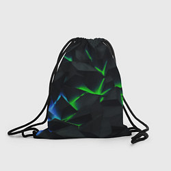 Рюкзак-мешок Зеленые и синие плиты, цвет: 3D-принт