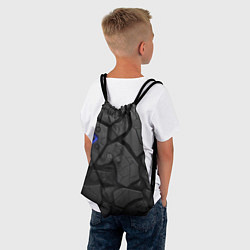 Рюкзак-мешок Черные плиты с синей вставкой, цвет: 3D-принт — фото 2