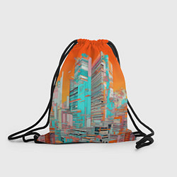 Рюкзак-мешок Токио оранжевый пейзаж, цвет: 3D-принт