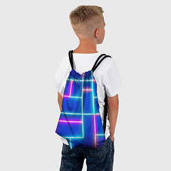 Рюкзак-мешок Неон линии, цвет: 3D-принт — фото 2